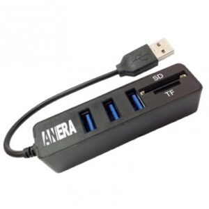 Hub usb 2.0 3 puertos 2 en 1 4365c anera